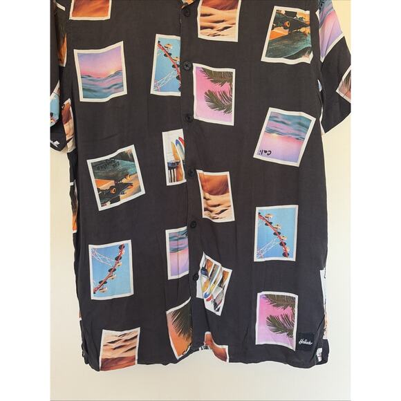 Hollister Snapshot Photos California Epic Flex Casual Stretch Button Up Shirt M - Picture 3 of 8